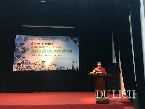 Ông Vũ Minh Lý - Phó Giám đốc Trung tâm Truyền thông tài nguyên và môi trường phát biểu khai mạc